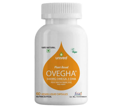 Unived Plant-Based Ovegha 500 MG Omega-3 DHA Capsules