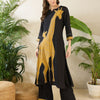 Dhiyona IE Floral Printed Thread Work Pure Cotton Kurta With Palazzos