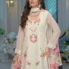 Dhiyona IE Women Ethnic Motifs Embroidered Regular Organza Kurta with Trousers & Dupatta
