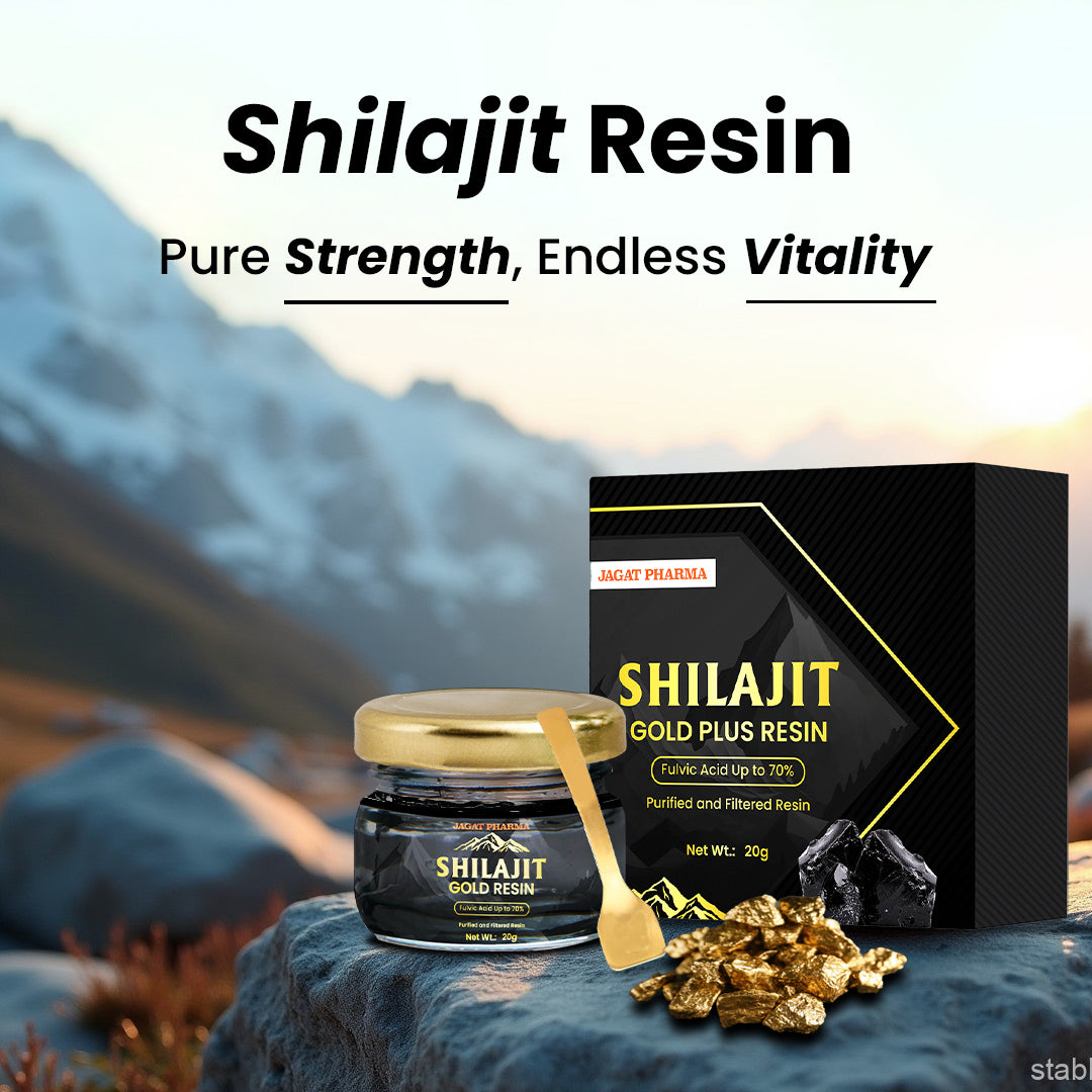 Jagat Pharma Himalayan Sj Gold Plus Resin 20g -For Strength Power Stamina