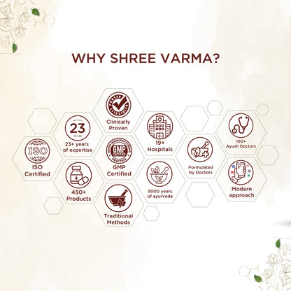 Shreevarma Vajee Care SG Ayurvedic capsules for men's wellness, featuring ashwagandha and natural ingredients, 60 capsules.