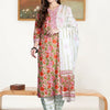 Indyancart IE Women Floral Printed Regular Thread Work Pure Cotton Kurta with Patiala & With Dupatta