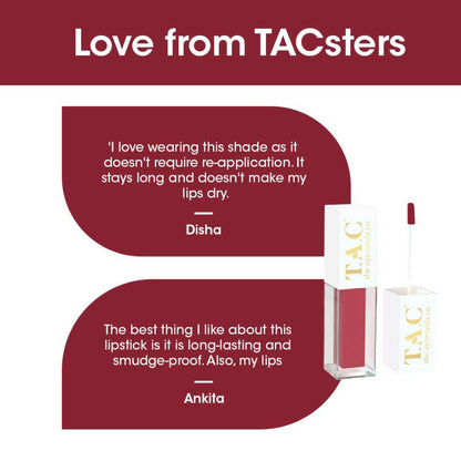 TAC - The Ayurveda Co. Liquid Matte Maroon Fantasy Lipstick