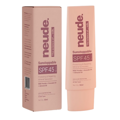 Neude Sunstoppable Sunscreen with SPF 45 PA+++ & No White Cast For Men & Women