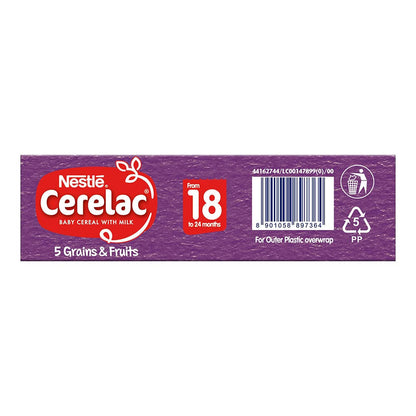 Nestle Cerelac Baby Cereal with Milk, 5 Grains & Fruits – From 18 to 24 Months - Indyancart