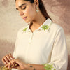 Dhiyona IE Embroidered A-Line Pure Cotton Tunic With Trousers