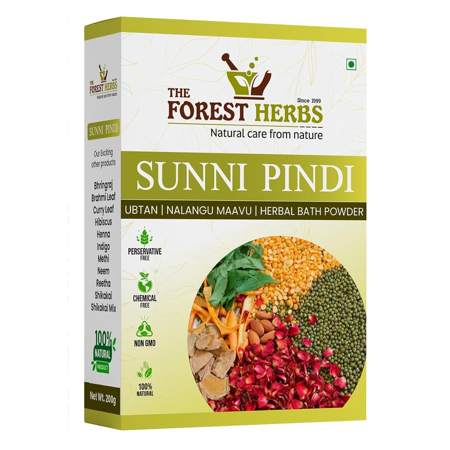 Forest Herbs Sunni Pindi Bath Powder - Indyancart