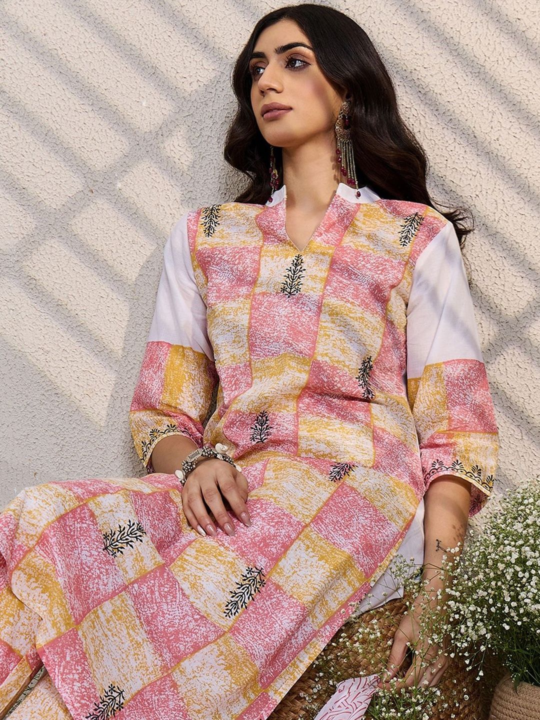 Women Printed Regular Pure Cotton Kurta with Trousers & With Dupatta