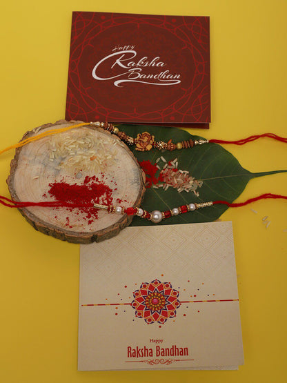 Anouk Unisex Set Of 2 Beaded Thread Rakhi