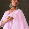 Dhiyona IE Women Ethnic Motifs Embroidered Regular Chikankari Pure Cotton Kurta with Trousers & With Dupatta