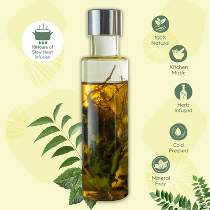 Nat Habit TriLeaf Hair Fall Control Summer Dasabuti Hair Oil - Indyancart