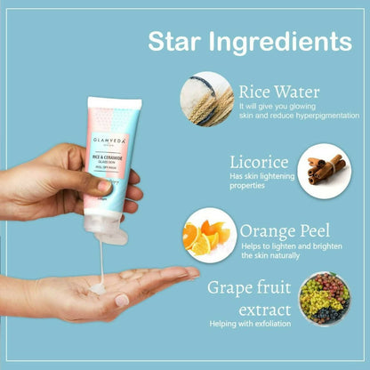 Glamveda Rice & Ceramide Korean Glass Skin Peel Off Mask