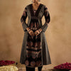 Dhiyona IE Geometric Printed Panelled Sequinned Pure Cotton A-Line Kurta With Trousers