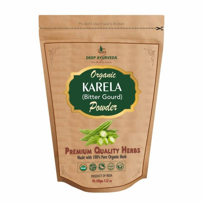 Deep Ayurveda Organic Karela Powder (Bitter Gourd) - Indyancart