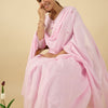 Dhiyona IE Women Embroidered Thread Work Pure Cotton Kurta with Trousers & With Dupatta
