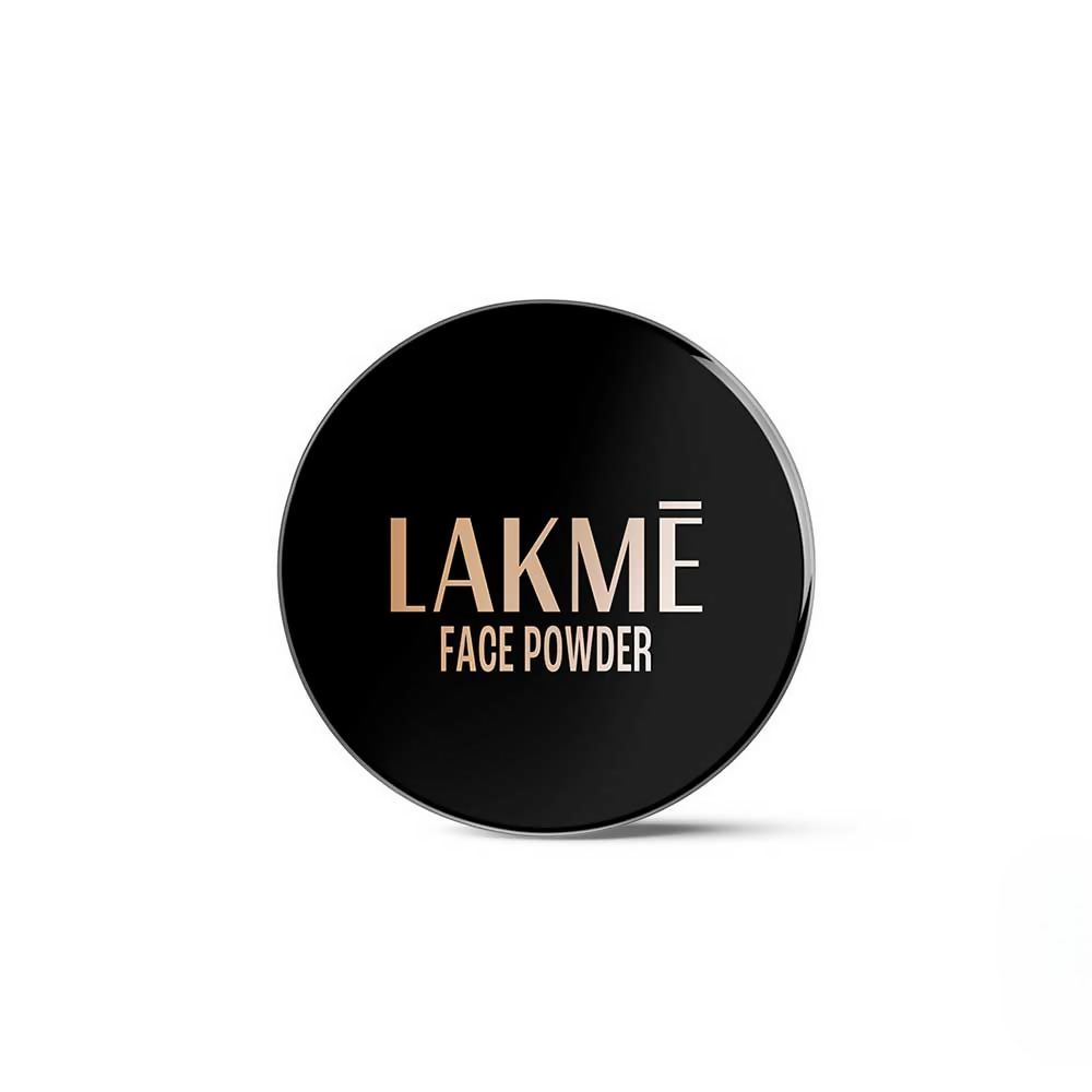Lakme Forever Matte Compact Face Powder in Soft Pink, showing the pressed powder with a smooth, matte finish in a compact case.