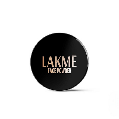 Lakme Forever Matte Compact Face Powder in Soft Pink, showing the pressed powder with a smooth, matte finish in a compact case.