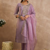 Dhiyona IE Women Ethnic Motifs Embroidered Regular Liva Kurta with Trousers & Dupatta