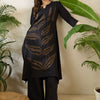 Dhiyona IE Embroidered Round Neck Three-Quarter Sleeves Pure Cotton Tunic And Trousers
