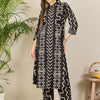 Dhiyona IE Women Geometric Printed Cotton A-Line Kurta with Trousers