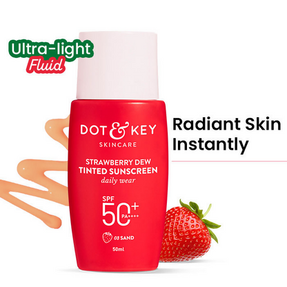 Dot & Key Strawberry Dew Tinted Sunscreen SPF 50+ PA++++ 03 Sand