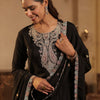 Dhiyona IE Ethnic Motifs Embroidered Thread Work Kurta With Sharara & Dupatta