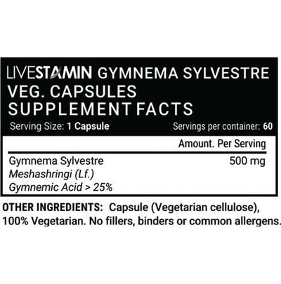 Livestamin Gymnema Sylvestre Capsules - Limited Time Offer