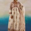 Indyancart IE Women Floral Printed Empire Pure Cotton Kurta with Trousers & With Dupatta