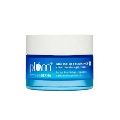 Plum Thinkderma 2% Niacinamide & Rice Water Clear Moisture Gel Cream - Indyancart