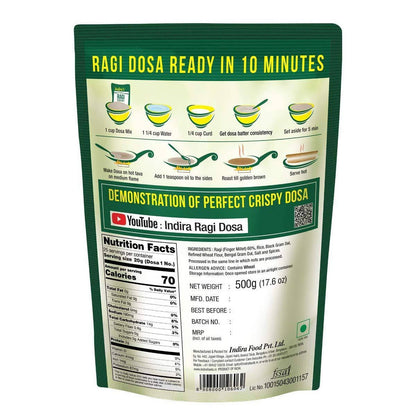 Indira's 10 Minutes Ragi Dosa Mix - Indyancart