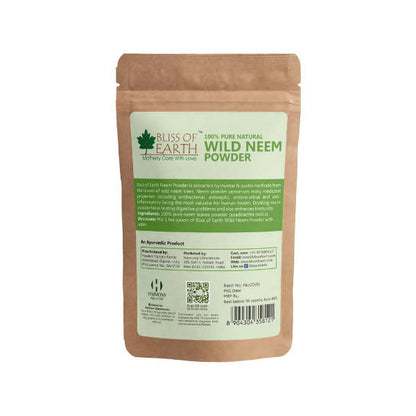 Bliss of Earth 100% Pure Natural Wild Neem Powder - Indyancart