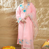 Dhiyona IE Women Floral Embroidered Regular Thread Work Kurta with Trousers & With Dupatta