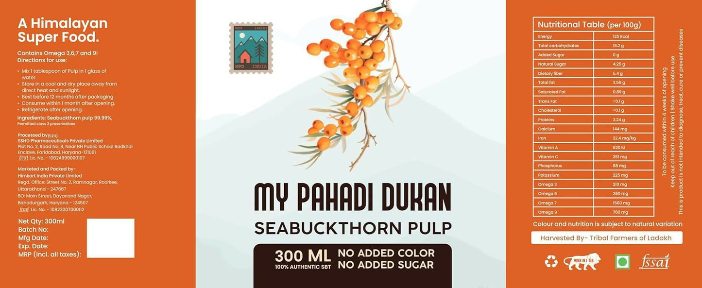 My Pahadi Dukan Himalayan Sea Buckthorn Pulp