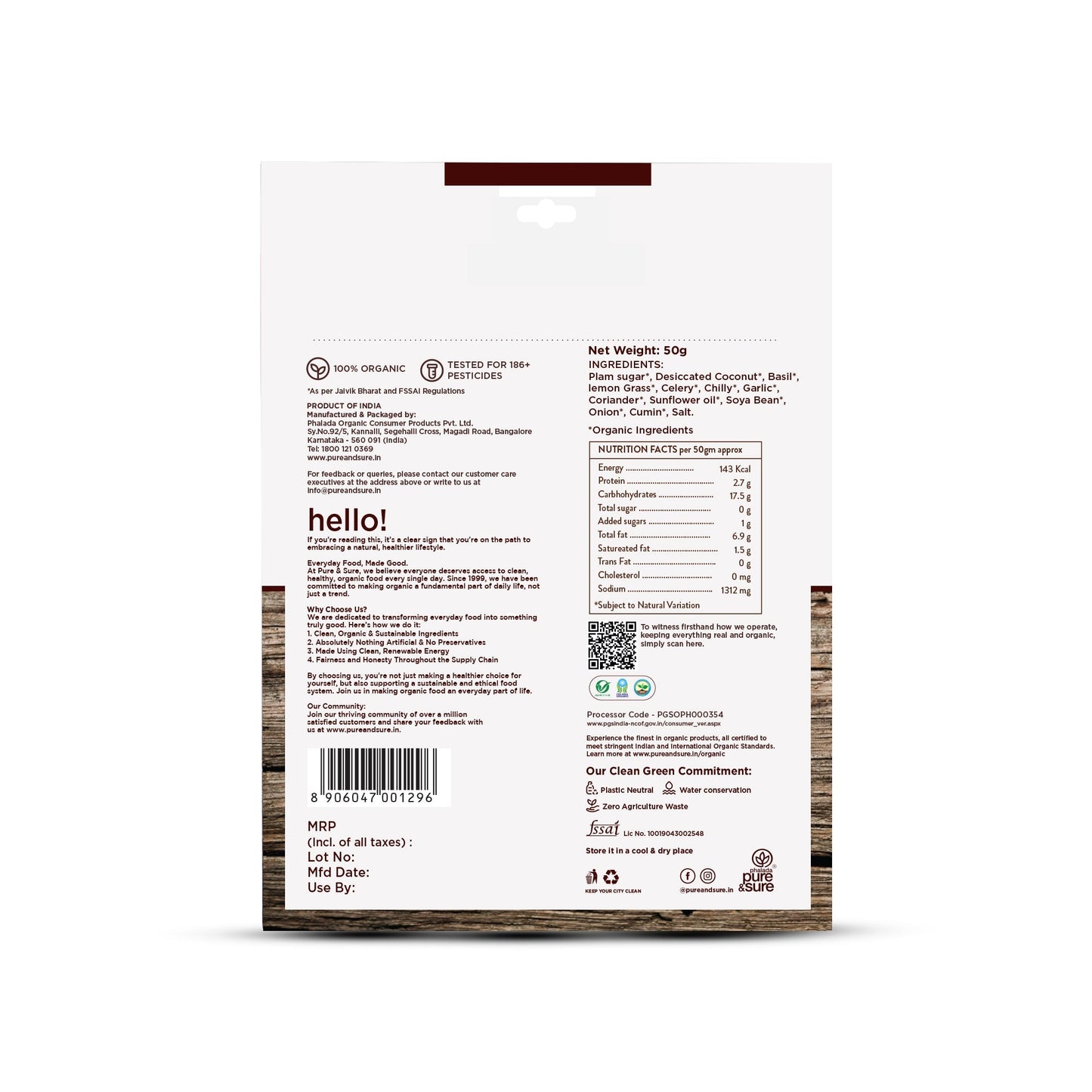 Pure & Sure Organic Tom Yum Paste