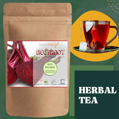 Satvi Wellness Beetroot Tea | Beetroot Tea Bags | Herbal Tea