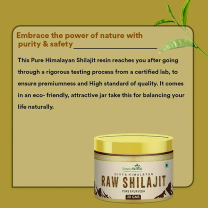 Simply Herbal Natural Divya Himalayan Raw Sj