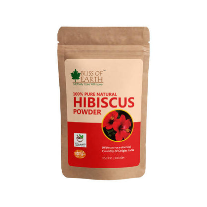Bliss of Earth 100% Pure Natural Hibiscus Flower Powder - Indyancart