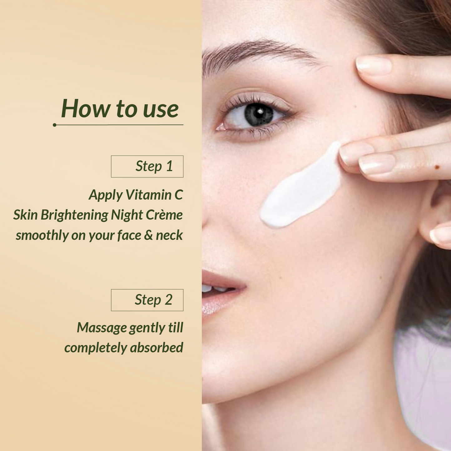 Lotus Botanicals Skin Brightening Night Cream jar with white lid and cream inside, designed for nighttime skincare.