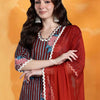 Indyancart IE Women Printed Regular Pure Cotton Kurta with Trousers & With Dupatta