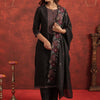 Dhiyona IE Embroidered Round Neck Thread Work Pure Cotton Kurta With Trousers & Dupatta