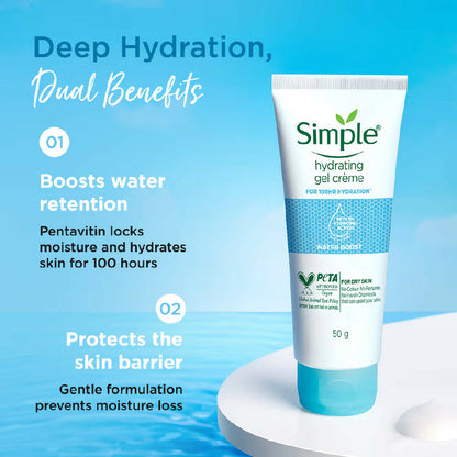 Simple Water Boost Hydrating Gel Creme for 100 HR Hydration - Indyancart