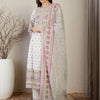 Dhiyona IE Women Ethnic Motifs Printed Cotton Kurta with Trousers & Dupatta