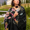 Indyancart IE Women Floral Embroidered Regular Thread Work Pure Cotton Kurta with Trousers & With Dupatta