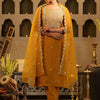 Dhiyona IE Women Ethnic Motifs Embroidered Regular Sequinned Kurta with Trousers & Dupatta