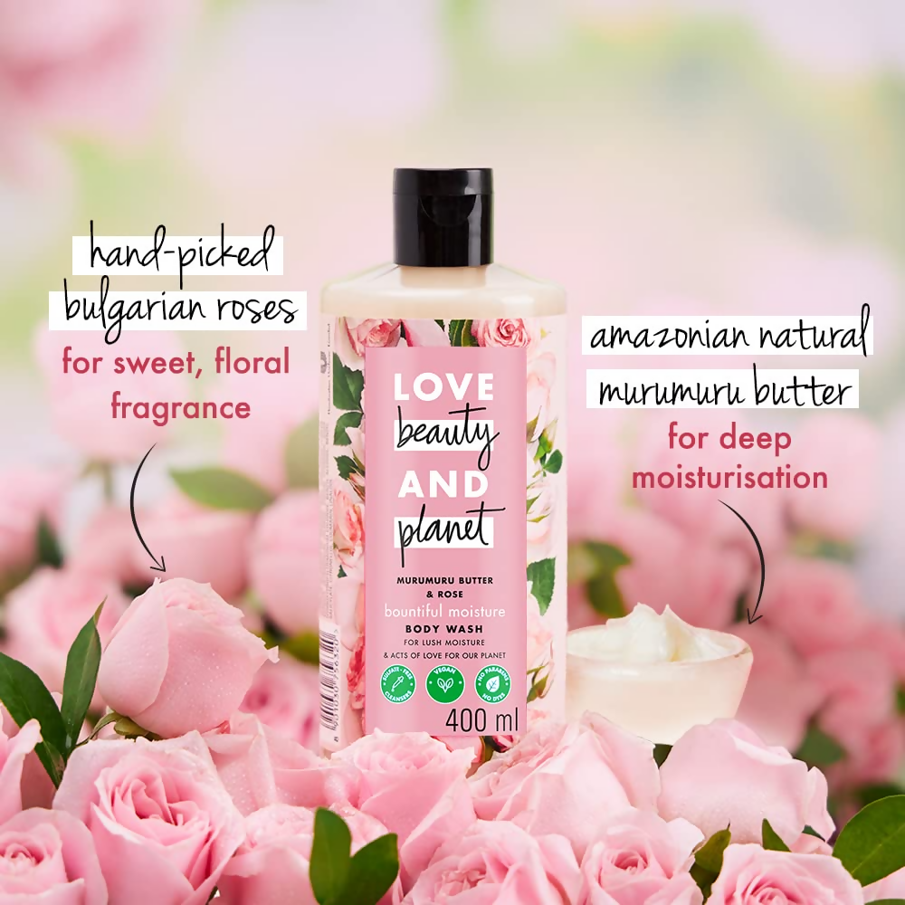 Love Beauty And Planet Murumuru Butter and Rose Body Wash - Indyancart