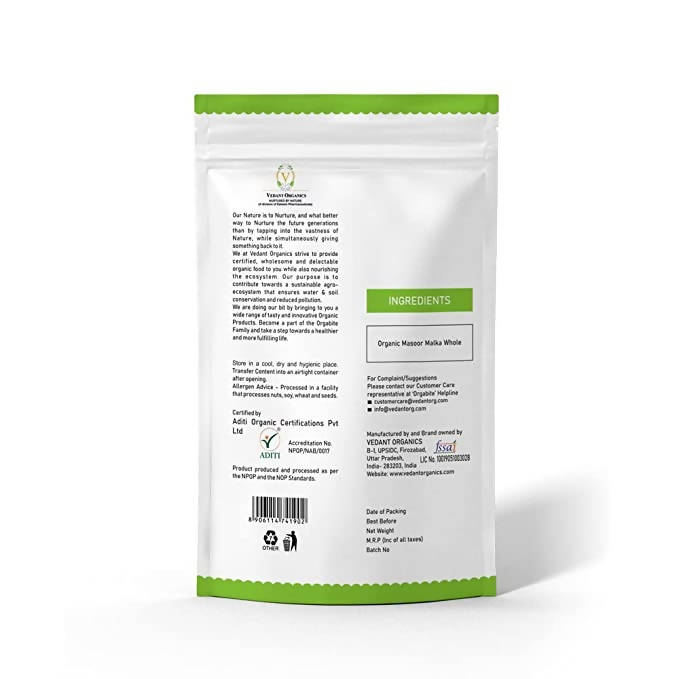 Orgabite Organic Masoor Malka Whole