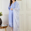 Indyancart IE Women Floral Printed Regular Linen Kurta with Trousers & With Dupatta