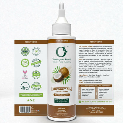 The Organic Forest Cold Pressed Coconut Oil - Indyancart