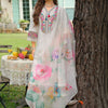 Indyancart IE Women Floral Embroidered Regular Thread Work Kurta with Trousers & With Dupatta