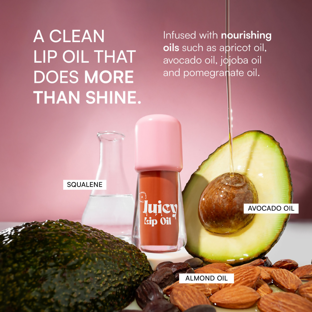 Gush Beauty Balmy Glossy Tinted Lip Oil - Rose Mauve